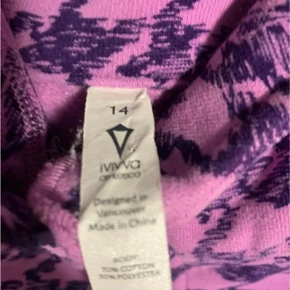 IVIVVA by LULULEMON scuba hoody girls size 14 in excellent condition - Picture 3 of 4